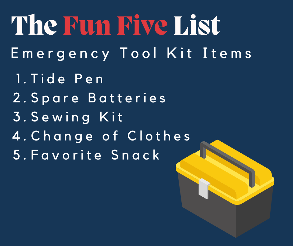 The Fun Five List: Emergency Tool Kit Items